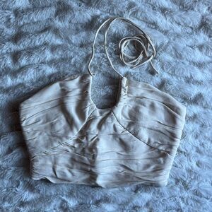 Zara Cream Halter Top